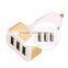 2016 Fashion Triple Universal USB Charger 3 Ports Car-charger Adapter Cell Smart Mobile Phone Iphone Cigarette Lighter Charger
