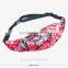 Summer top selling fashion printed running waist bag for ladies sport and leisure