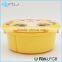 / / Health Food Use 2 Compartmens Round Kids Lunch Box with Fancy Printing and Fork