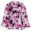 Baby girls winter coat with breath flowers printed