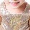 New Fashion Wholesale Gold Sequin Boutique Baby Girls Party Wear Dress Design