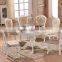European foshan shunde furniture white dining table with round turntable