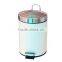 round shape metal garbage trash bin