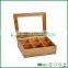 fuboo customizable bamboo tea box tea caddy/bin with high quality                        
                                                Quality Choice