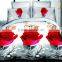 3d/5d bedsheet microfiber bedding set with duvet cover&pillowcase 80gsm-flower5