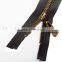 5# aluminum zipper bronze teeth zipper open end with customer's slider puller cloth zipper