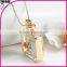 Photo frame necklace square pendant with beautiful flower necklace