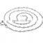 Factory custom jewelry accessories water ripple silver chain with plating