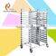 Tall multi-tiers GN Pan stainless steel commercial kitchen tray trolley cart for the dish plate in kitchen hotel restaurent