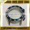 customer size OEM CNC polished stainless steel watch case 316L rotating bezel 5 ATM water resistant