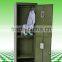 Factory hot sale single unit 2 door green color military metal locker metal wardrobe locker with mirror