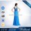 Elegant Off Shoulder Heavy Beaded Royal Blue Plus Size Cocktail Dress