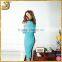 China clothing suppliers fashion blue long sleeve bodycon women dress                        
                                                                Most Popular