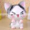 custom cute cat resin statue/resin cat coin bank statue/polyresin cat statue manufacturer in china
