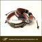 New 2016 braided leather wax cord bracelet couple Bracelet