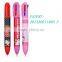 4 colors Ball pen with print barrel for promotion office & school supplies