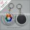 Promotional gift beautiful personalised quality keyring tin mirror