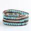 Pure natural turquoise bracelets lady national wind string Multilayer collocation is pure manual