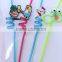 V-DS-01 Funny Custom Cartoon Shape Hard Plastic Drinking Juice Straw