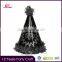 Novelty 2016 Glitter Gold Black Happy New Year Party Cone Hat Paper Party Hat