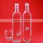 New design high quality round water glass bottles vodka glass fancy bottles 750ml clear transparent bottles