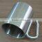 2014 Hot Selling Carabiner Ring Eco-friendly FDA LFGB Double Layer Stainless Steel Coffee Mug Cup Tumbler