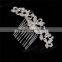 Beautiful Floral Wedding Tiara Sparkling Silver Plated Austrian Crystal Bridal Hair Combs Hair Jewelry Hair Accessories