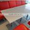 Solid surface white color long narrow bar tables,Acrylic soid surface restuarant dining table,made stone coffe table