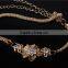 Wholesale Fashion Gold Plated Flower Buckle Chain Belts For Dress