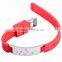 Stainless Steel Magnetic Tag Silicon Band Bracelet