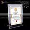 A6.A5.A4 T-shaped Straight edge Clear acrylic strong magnetic table display a4 acrylic display stand