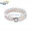 two strand 7 - 8mm short potato cultured fresh water natural pearl bracelet