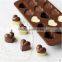 Wholesales 15 pcs silicone fondant cake heart chocolate mould
