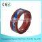 Natural Wooden Finger Ring with Camouflage Inlay