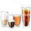 250ml/350ml/450ml/650ml Double Wall Coffee Mug Tea Cups Thermal Espresso glasses, Mouth blowing Pyrex borosilicate glass cup.
