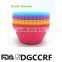 Colorful like Rainbow Silicone Muffin Cup Multicolor Round Square Mini Dishwasher Mini Microwave Silicone Cake Mold