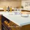 Artificial quartz kitchen top white color quartz with spot for kitchen table