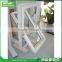 Vertical awning window white pvc awing window decorative profile , bathroom window