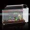 Fashion new arrive crystal aquarium tank fish with LED light of mini size