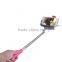 Wire Selfie stick with bluetooth remote control, foldable Cable wired Selfie Stick