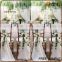 wedding decoration pure white chiffon chaivari curly willow ruffle chair sash
