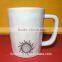 Elegant design durable round 450ml ceramic beautiful coffee cups