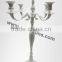 Wedding White Candelabra 5 Light with flower Bowl( optional) / Aluminium Candelabra for Decoration 90 cms