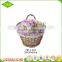 Custom willow wicker hanging flower basket for home decoration
