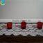 Red wedding table decorations with best scented candles