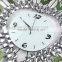 Red flower metal heart wall digital clock
