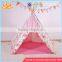 wholesale indoor or outdoor play tent for kids fun Indian pink cotton tent for kids W08L004
