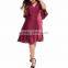 The Casual plus size women Butterfly Sleeve Sexy V neck straight short dresses for fat lady .