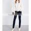 Wholesale Women Apparel Ruffled Sleeves Round Neck Long Sleeves Oversized Cotton-jersey Sweatshirt(DQE0231T)