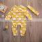 Wholesale spanish baby clothes smiled cloud printed ginger colour icing rompers